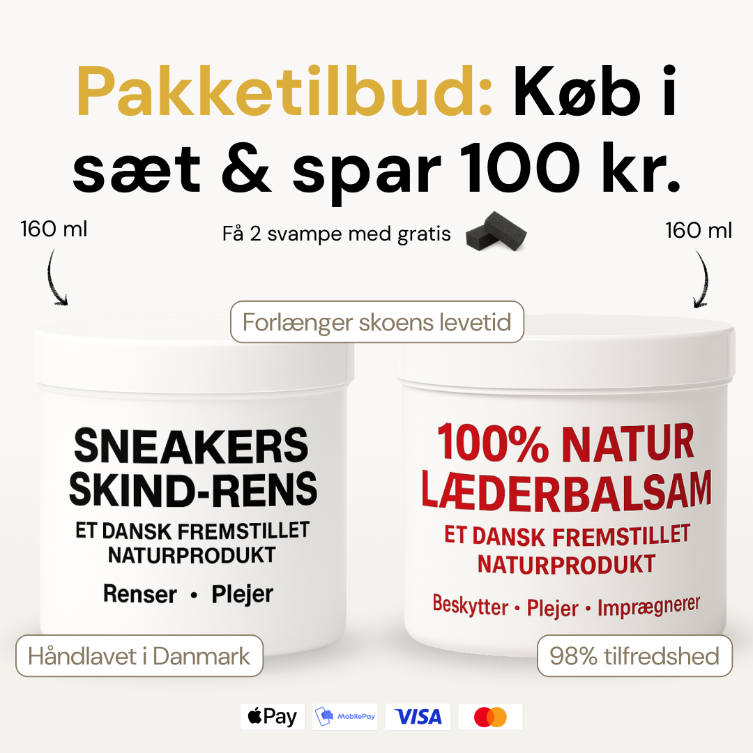 Sneakers Skind-Rens + Natur Læderbalsam