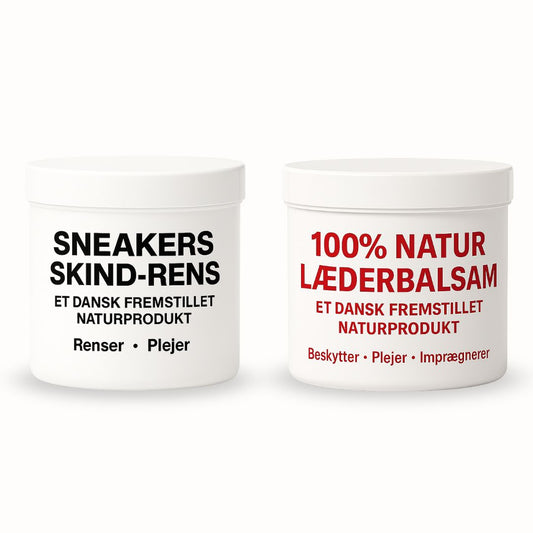 Sneakers Skind-Rens + Natur Læderbalsam